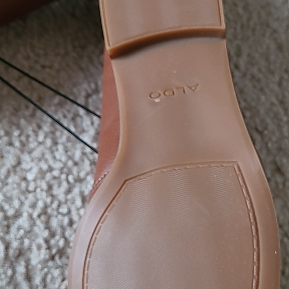 ALDO Cognac Leather Slip-On Loafer Flats Size US 11 / NWOT - Picture 10 of 11